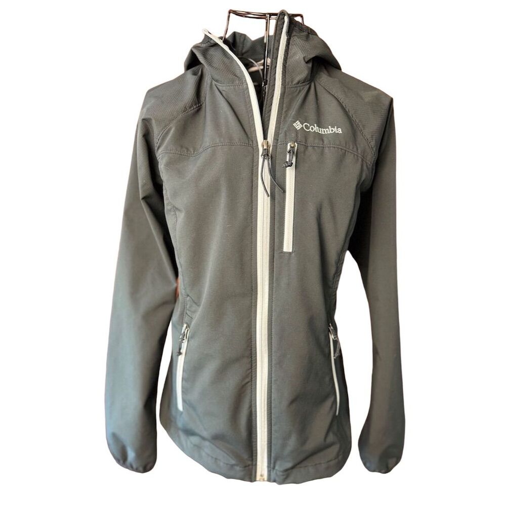 Columbia Unisex Hooded Full Zip Utility Jacket Black Size Small